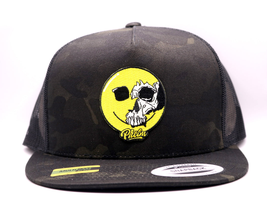 Smile Skull Trucker - Multicam Black